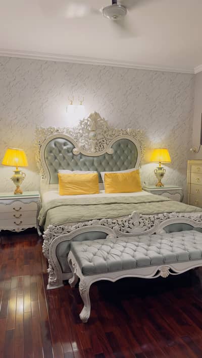 Premium Chiniot Sheesham Wood Bedroom & Sitting Furniture luxury Set