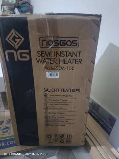 Brand New Nasgas Electric Semi Instant Water Heater SEM-150 With Box