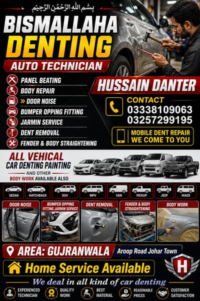 All Vehicle Car Denting & Painting | Mobile & Home Service