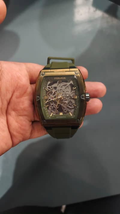 Police Skeletor Automatic Green (PEWJR0005906) Unused (No Box)