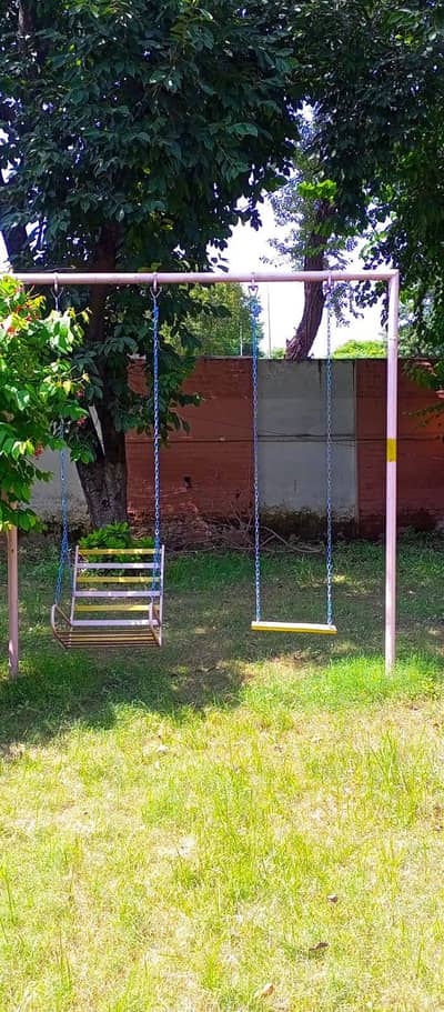 two garden swings
