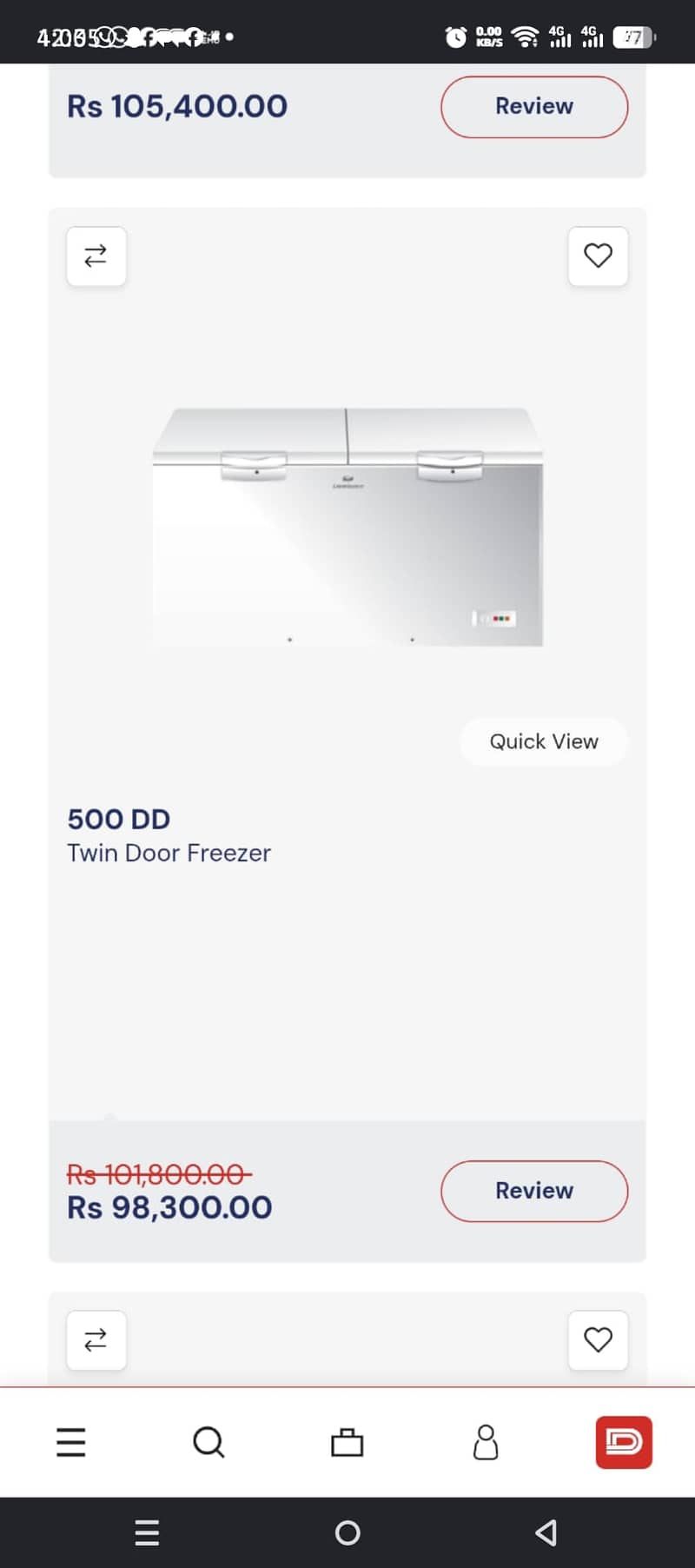 Dawlance deep freezer 0