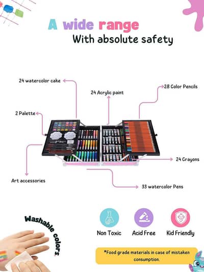 Art Drawing & Colouring Gift Set(145. pcs)