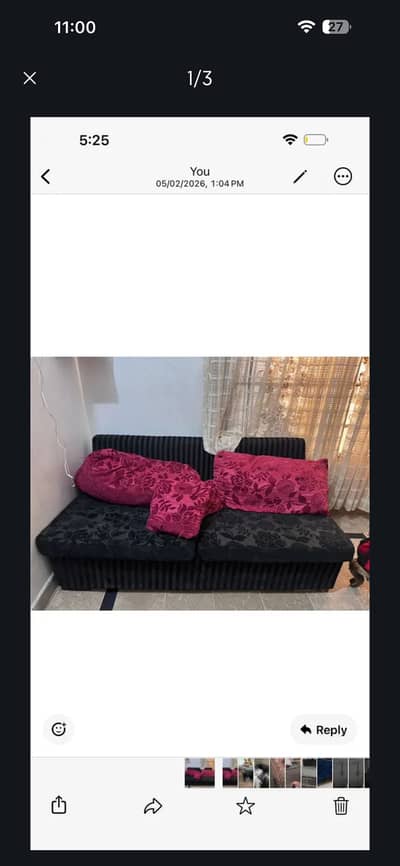 5 seater L shaped black color sofa