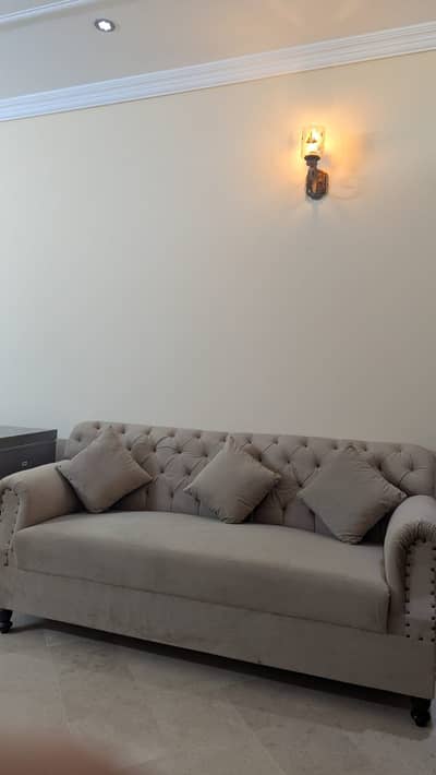 6 Seater Beige Sofa Set