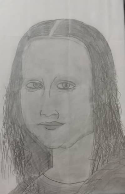 Hand made picture of mona liza