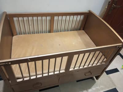 wooden baby cot