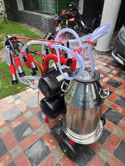 40 litre , double cluster, single bucket vacuum milking machine