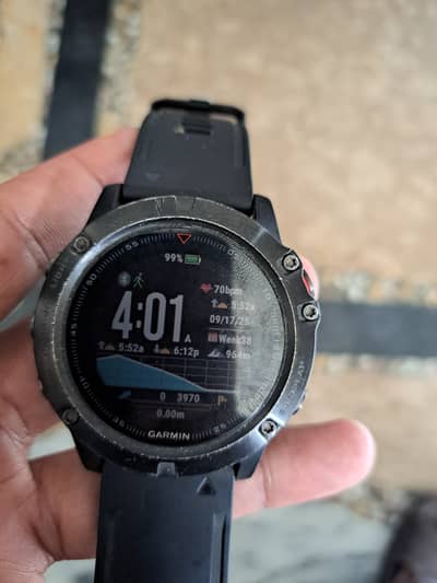 Garmin fenix 5x cystal sapphire black rubber strap