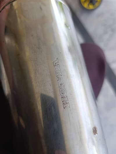 Antique HONDA Stamp genuine Chrome silencer