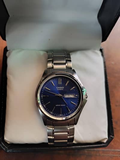 Casio MTP-1239 Blue Dial Watch - With Original Box