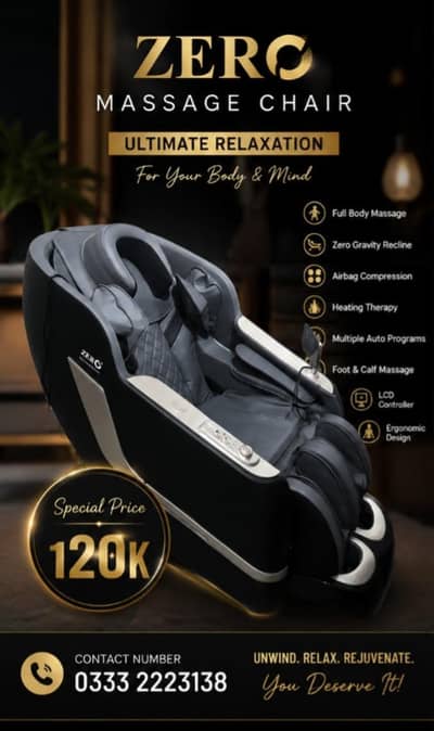 ZERO Massage Chair – Ultimate Relaxation & Full Body Comfort