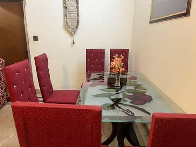 Wooden dining table for sale with chairs