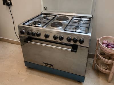 Tecnogas Stainless Steel Range with Gas Burners, Hot Plates & Oven