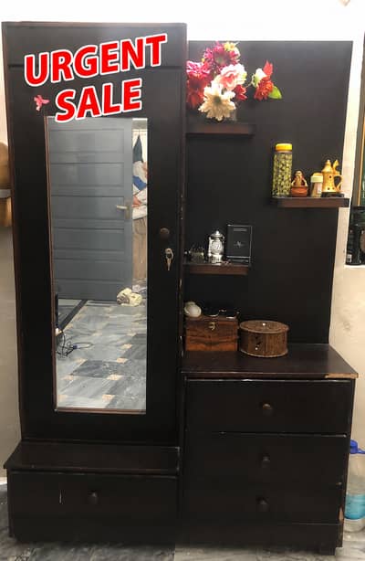 Beautiful Black Dressing Table with Mirror