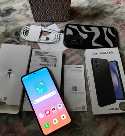 Samsung Mobile A54 5G 8/256 Complete box PTA official approved dual