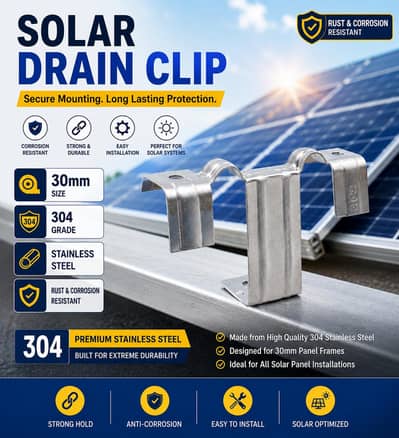 Solar drainage clips.