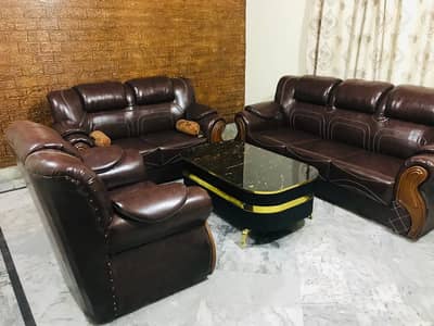 Leather Sofa Set