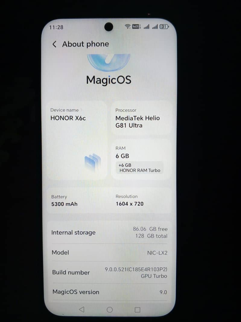 Honor x6c 6