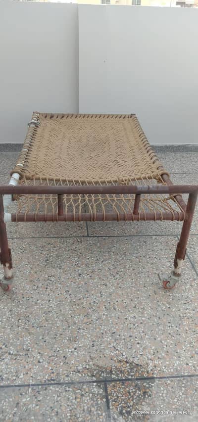Charpai and 5 seater sofa coushn