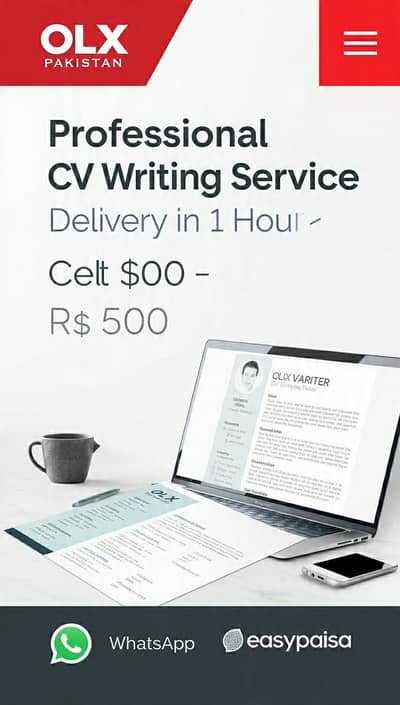 Professional Cv maker - 1 Ghante Me Delivery - Rs. 500