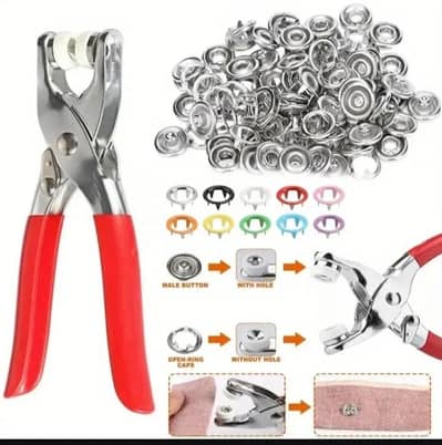 Snap Button Pliers Kit – Press Stud Fastener Tool