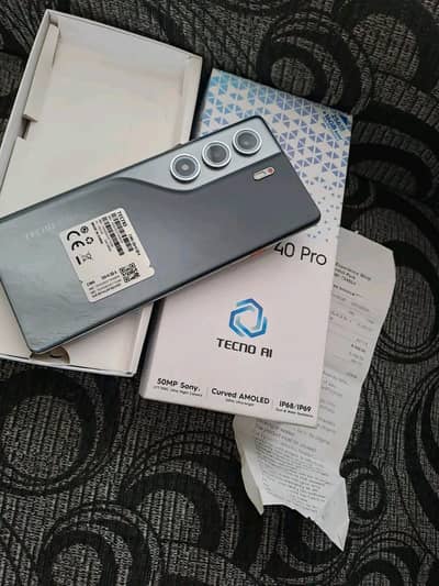 Tecno CAMON 40 Pro 12GB RAM 256GB memory PTA approved 0326=3221=824