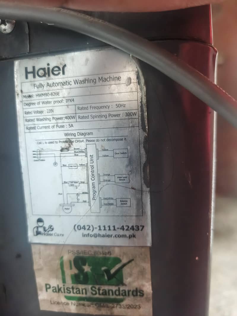 Haier washing Machine Automatic 3