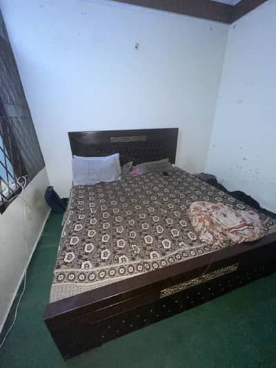 Wooden Bed with Mattress used Good Condition