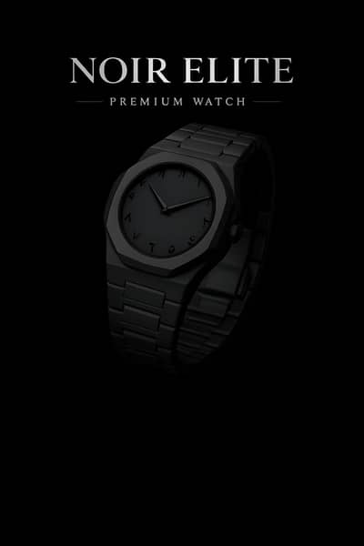 Premium All-Black Stainless Steel Watch