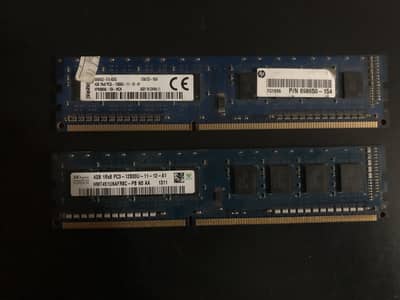 8 GB RAM DDR3 (4 GB/stick x2)