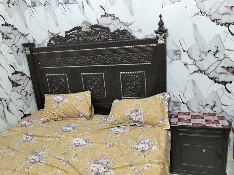 Double Bed with two side tables and dressing mirror table 1