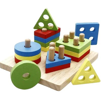 wooden shape sorter toy for kids educational play