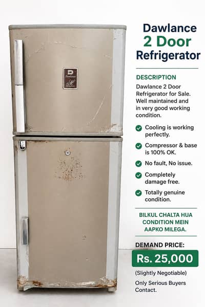 Dawlance Refrigerator – Excellent Condition – Fully Working