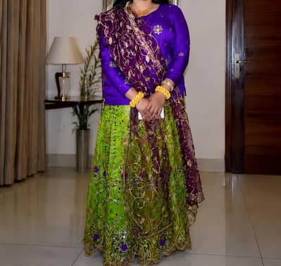 beautiful mirror work lehnda choli for sale…bridal wear