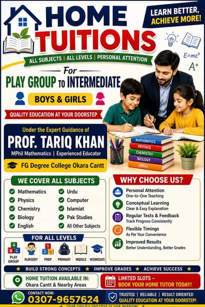 Contact For Home Tuition