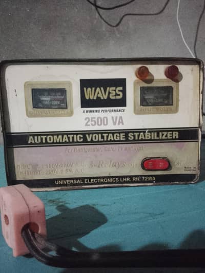 Waves 2500VA Automatic Voltage Stabilizer For Fridge  - Used