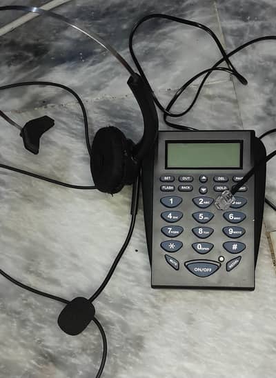 Call Center Headset Telephone Set with Dialpad (RJ11 Cable Included)