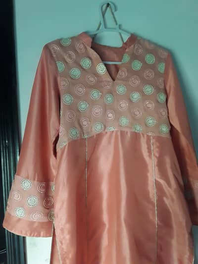 Stiched silk dress for ladies. Party Dress-Ready to wear