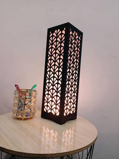 Modern Wooden Floor Lamp with Leaf Design for Home & Office