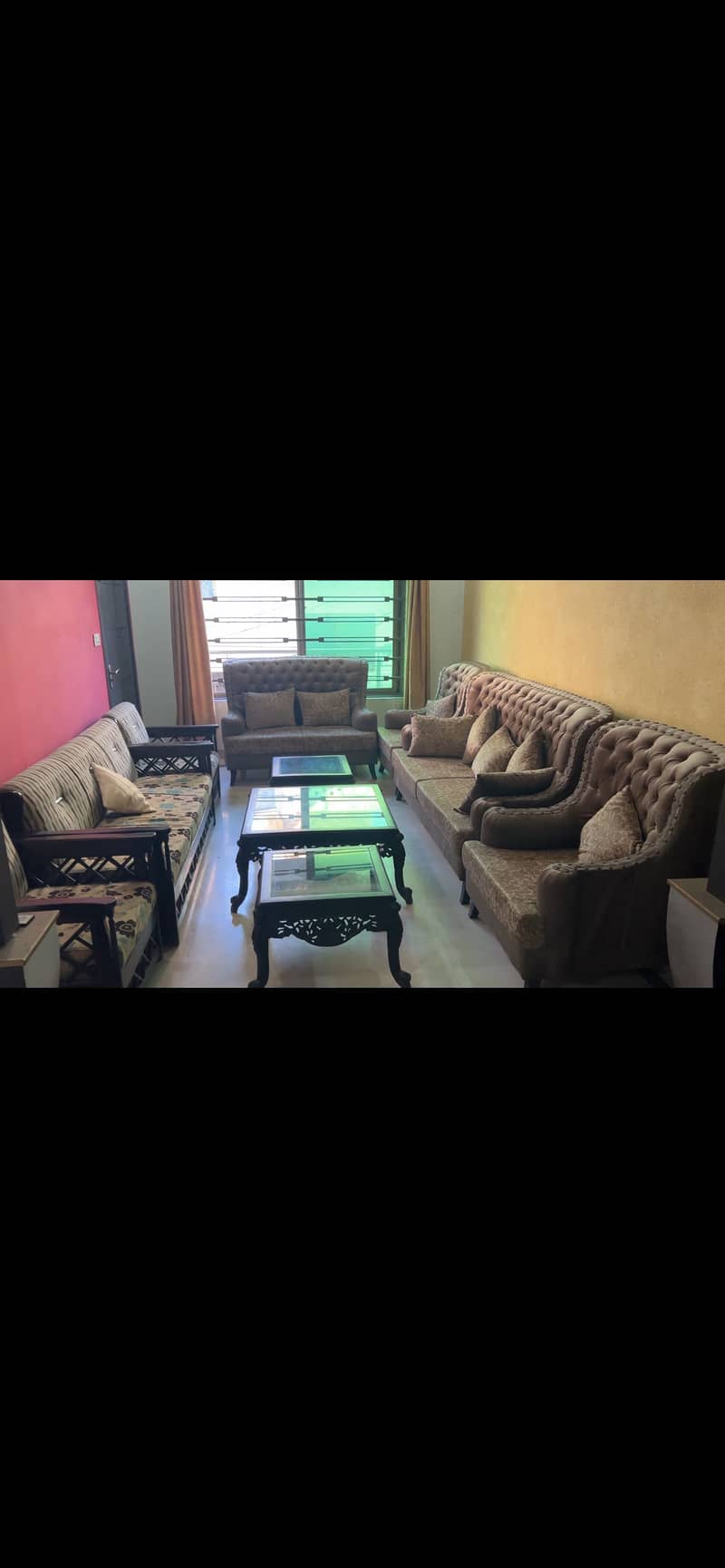 Chinioti table set , 5 seater sofa set 0