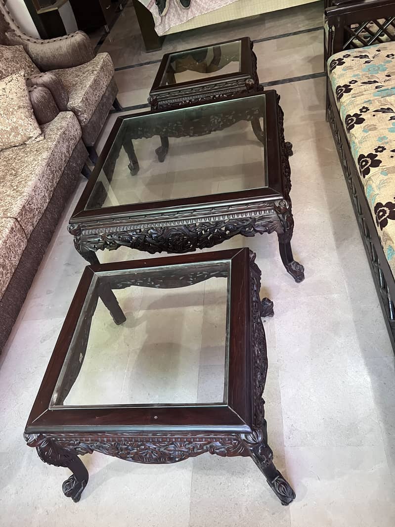 Chinioti table set , 5 seater sofa set 8