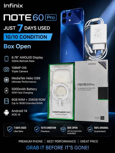 Infinix Note 60 Pro — 7 Days Used | 10/10 Condition
