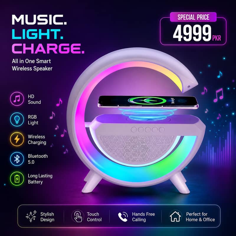 Wireless Speaker with Wireless Charging 0