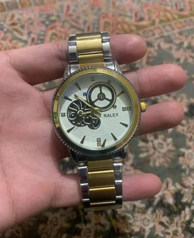 Premium RALEX Two-Tone Stainless Steel Luxury Watch