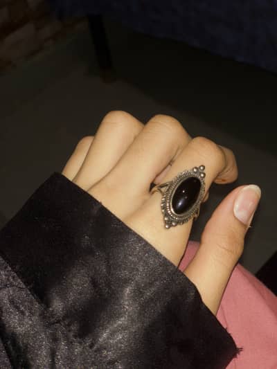 Vintage Oval Black ring (unisex)
