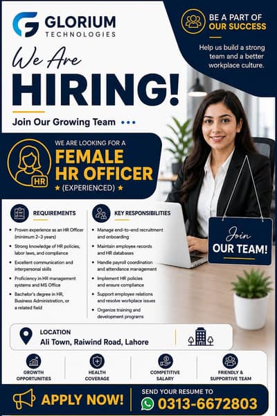 Female HR Required