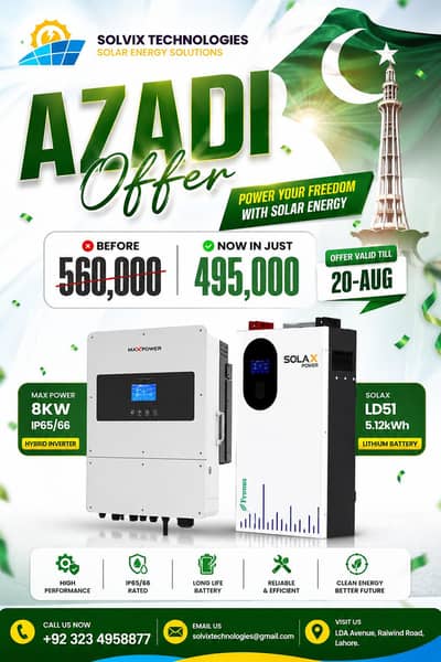 MaxPower 8KW with Solax Battery LD51