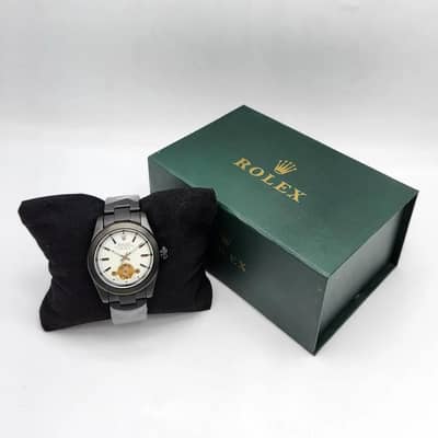 Men’s Black Stainless Steel Chain Watch