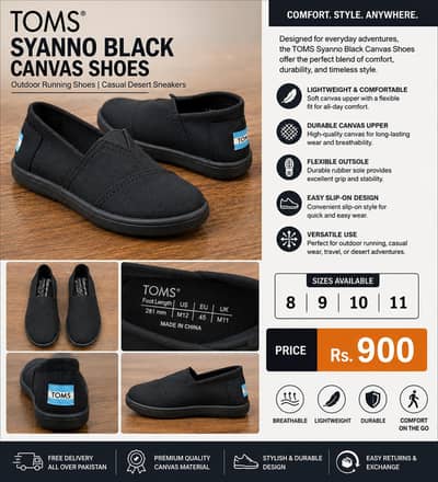 Tom's Syanno Black Shoes